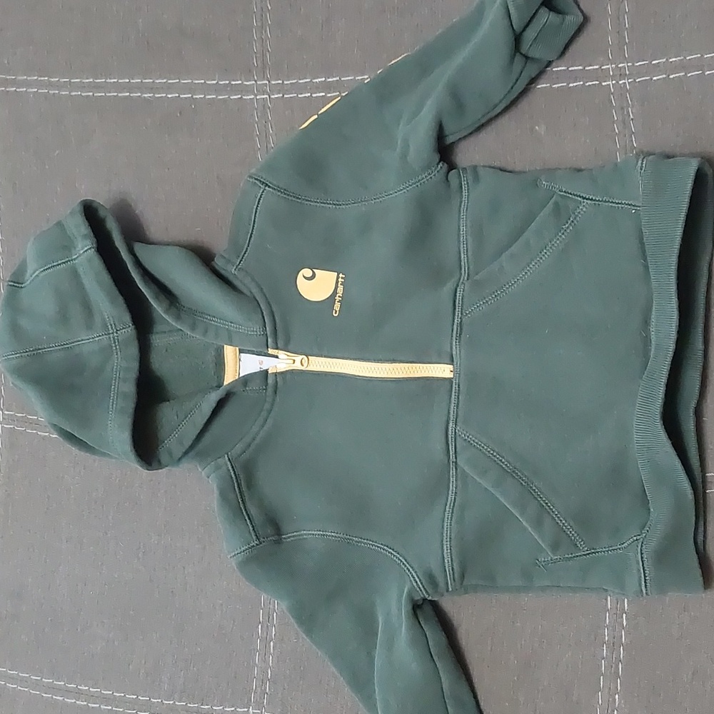 Infant Carhartt Hooded Half Zip Sweater - 18 Months